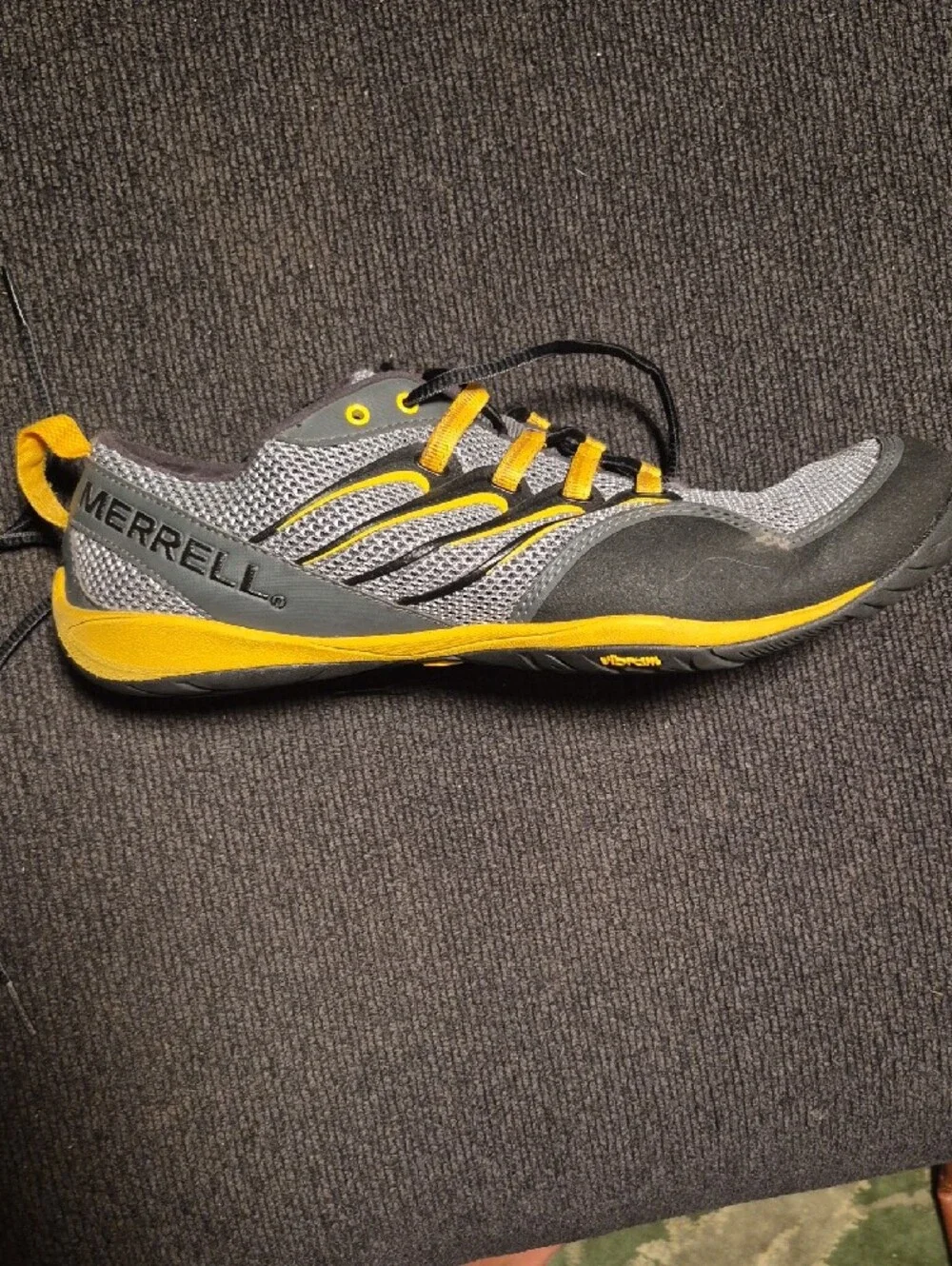 Merrell Brown and Yellow Trail Glove Insole View
